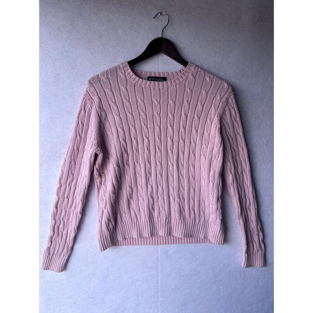 Brooks Brothers Cotton Cable Knit Preppy Old Money